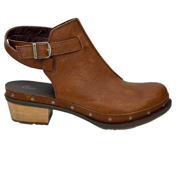 Chaco Cataluna Clog JCH107482 Women's Brown Leather 11 Heeled Boot NEW Comfort - Picture 2 of 10